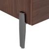 Modern Coffee Table with Drawers & Glass Top – Dark Brown Wood Design, Wood Grain in Marble Look, Metal Legs & Lots of Storage Space for Living Room