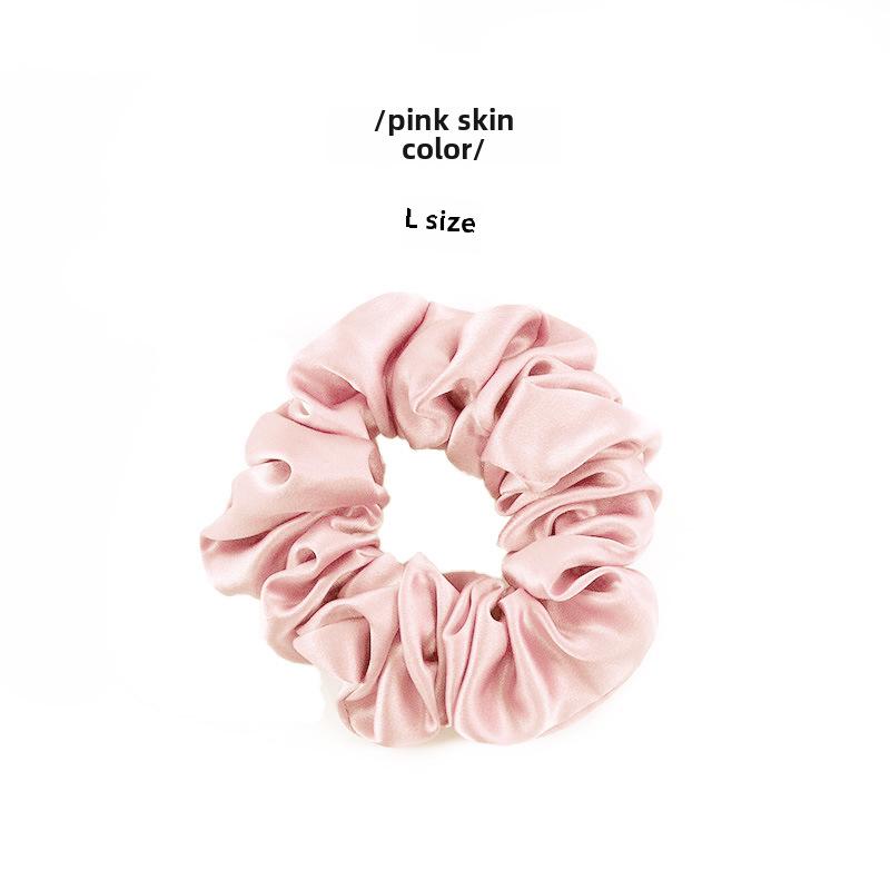 19 Momme Silk Hair Band with Butterfly Embroidery – 4.5cm Large Satin Mulberry Silk Scrunchie