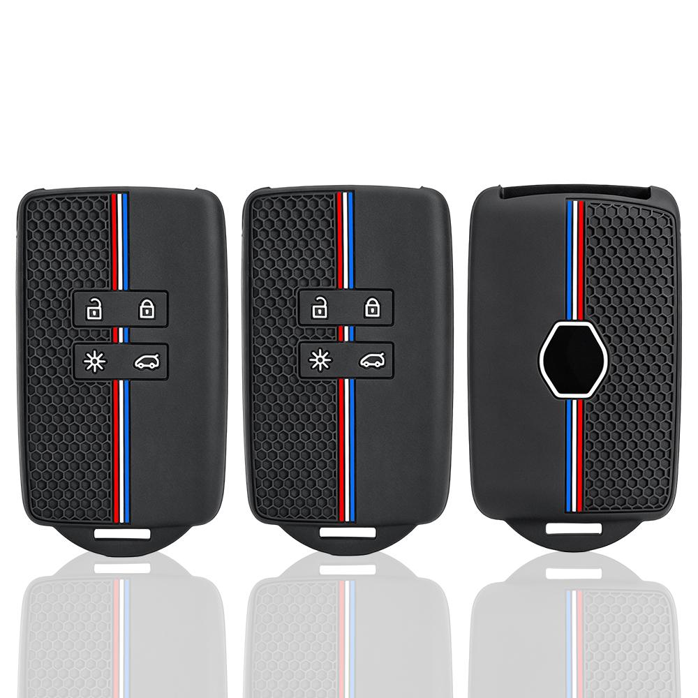 Silicone Smart Remote Control Car Key Case Cover Fob For Renault Captur Koleos Kadjar Arkana Megane Dacia Duster Sandero Stepway