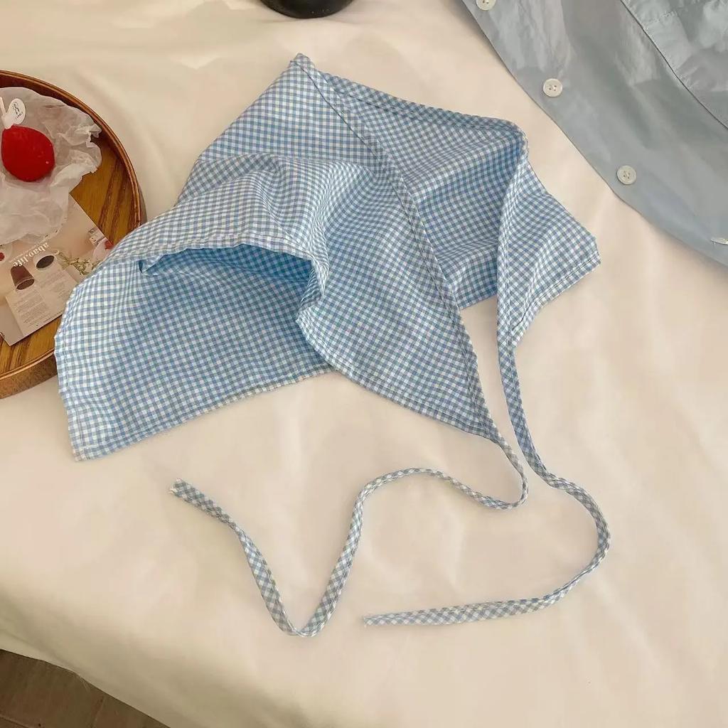 New Pastoral Style Headband Women's Triangle Headscarf Hair Bands Spring Summer Girl Fashion Decoration Ties Hair Scarf