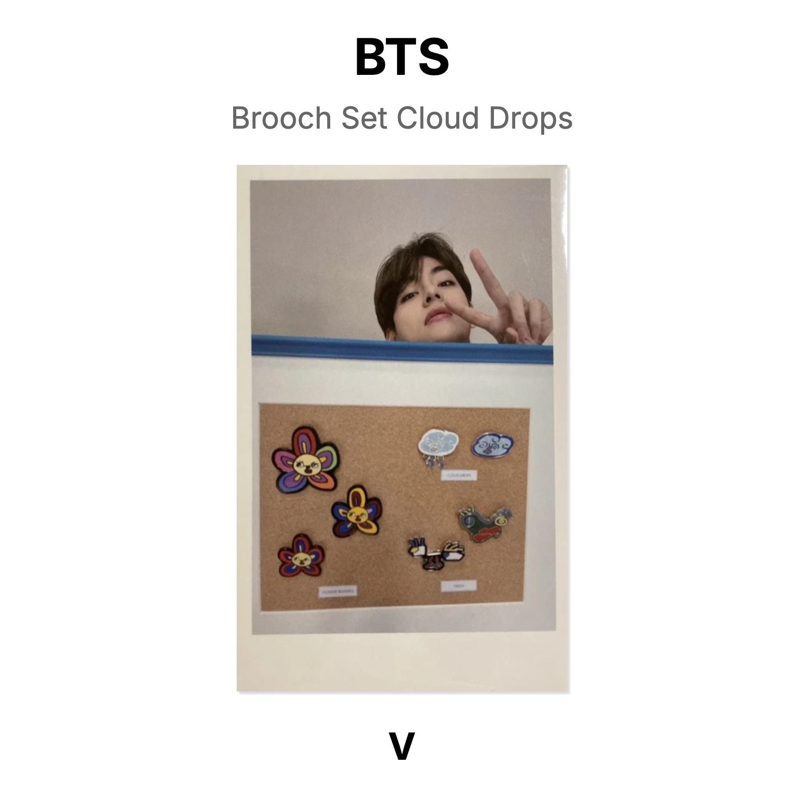 BTS V Brooch Set Cloud Drops Official Photocard V