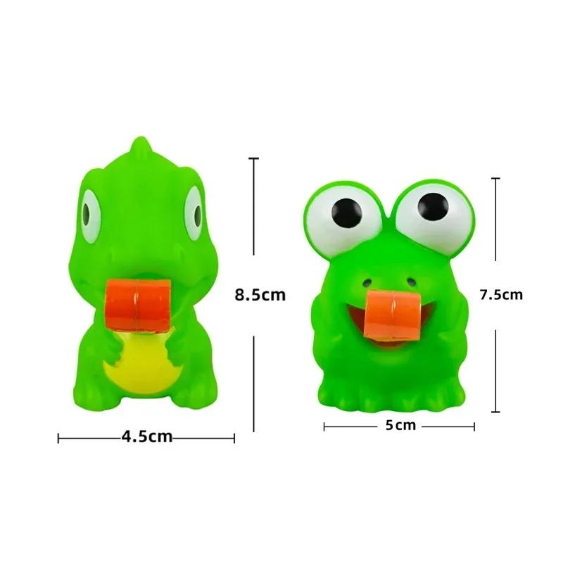 Creative Fidget Decompression Pinch Toy Frog Dinosaur Sticking Tongue Out Relieve Stress Children Fun Squeeze Interactive Toys