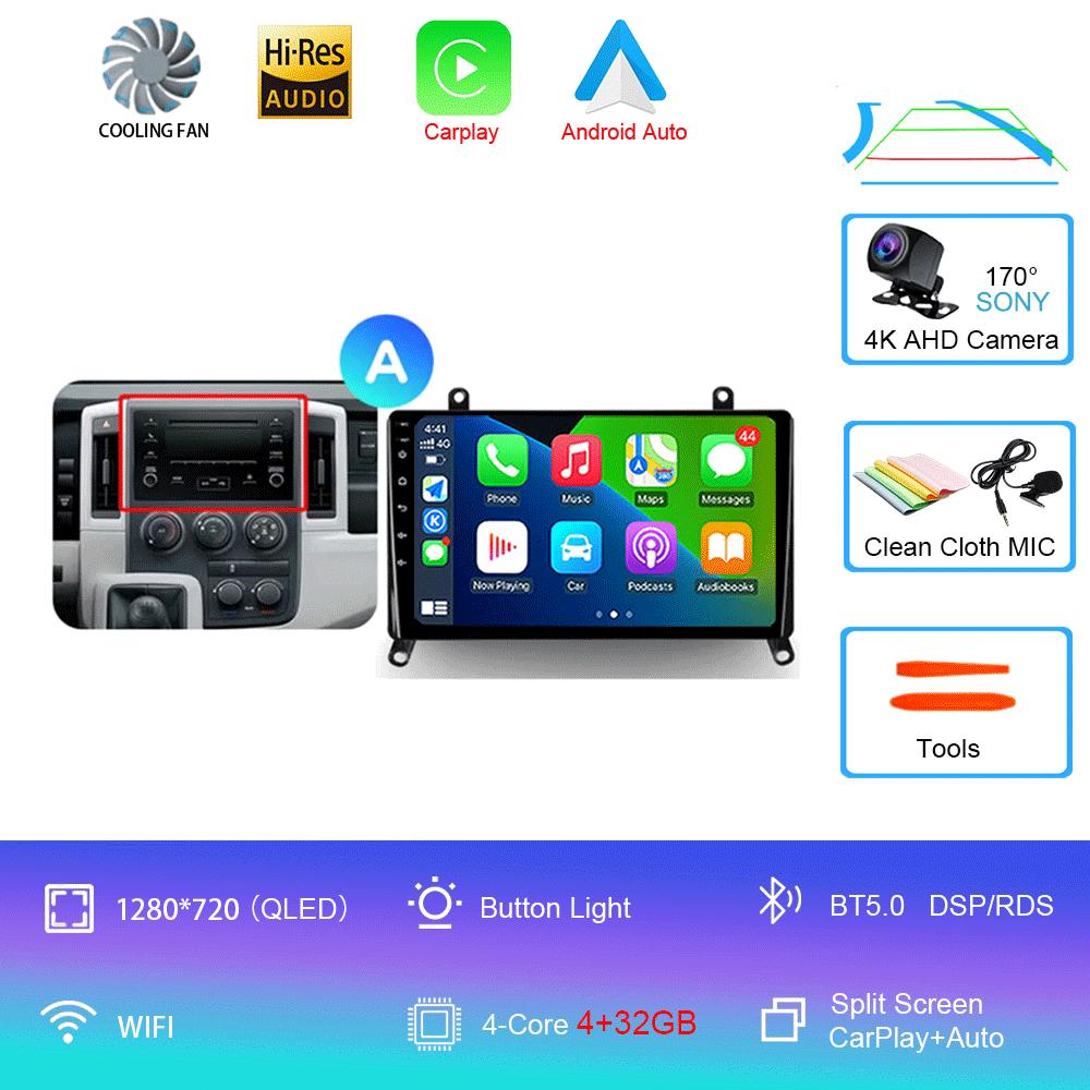 Car Radio for Toyota Hiace H300 VI 6 GranAce I 1 2019 - 2022 Multimedia Video Player Navigation GPS Android 14 2 Din Dvd