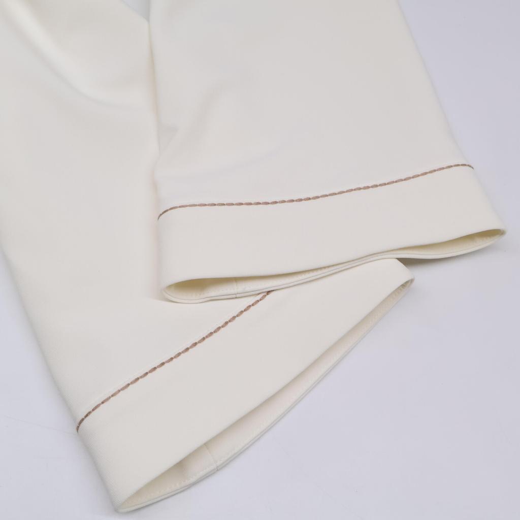 FOXEY NEW YORK 35094 White Polyester Front Double Pocket Long Sleeve Dress Dress whiteUsed