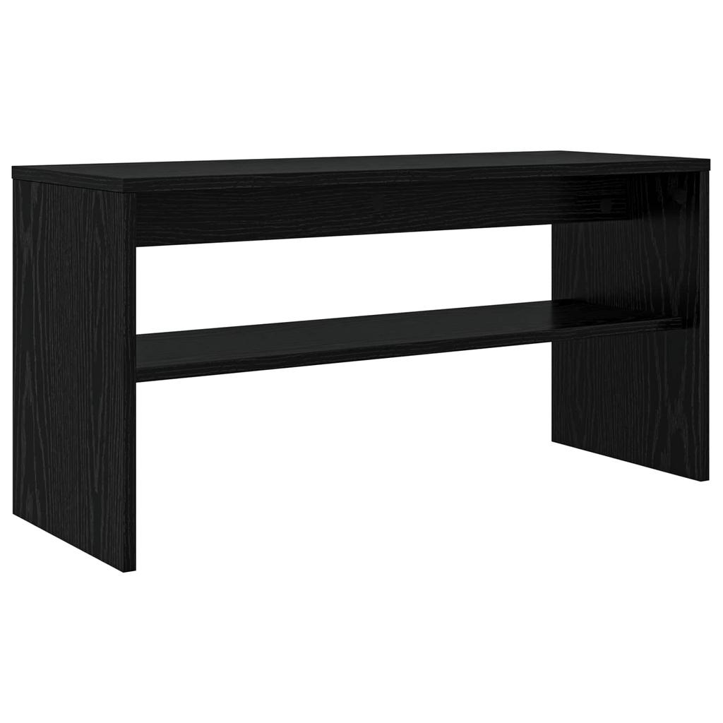 TV Stand Black Oak Look 80 X 30 X 40 Cm Engineered Wood