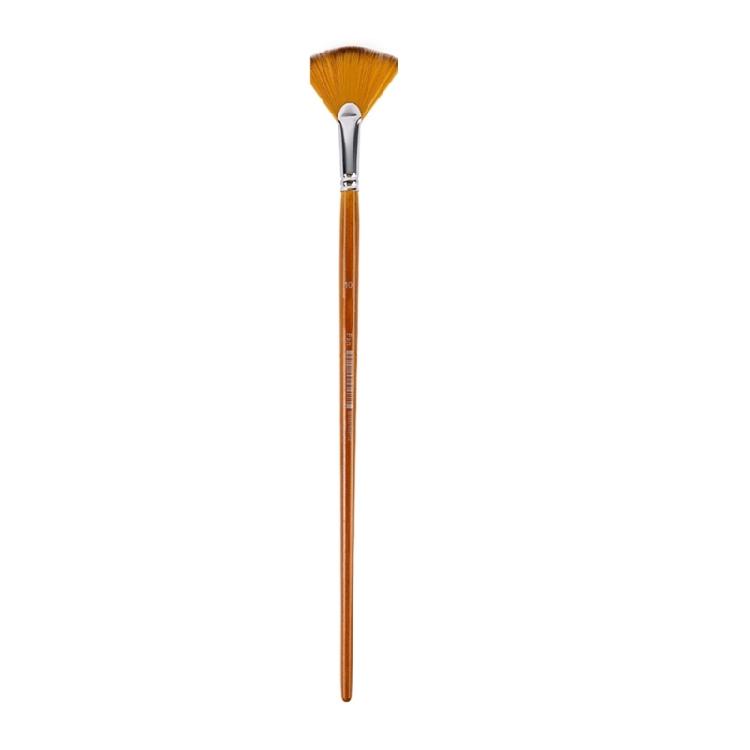 Long Handle Artist Paintbrush for Large Canvas Painting Wooden Grip Professional Nylon Bristles Multi Head Avaliable