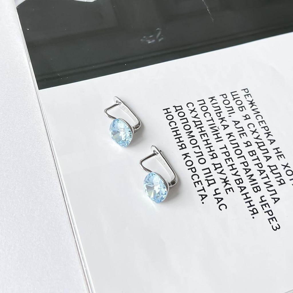 Срібні сережки з фіанітами (60001724)