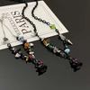 Adjustable Collarbone Chain Colorful Specter Pendant Necklace Stylish Beaded Bracelet Perfect for Fashion Enthusiasts