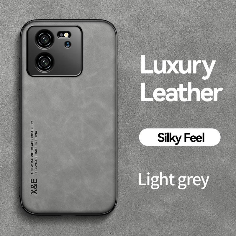 

Luxury Shockproof Case for Xiaomi 13T Pro Protective Cover Built-in Magnetic Car Holder Phone Textured Business Full Protection For Xiaomi 13T Pro