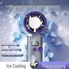 Portable High-Speed Bladeless Mini Fan with Digital Display and Cooling Ice Pack