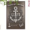Vintage Nautical Metal Wall Art, Old Sailing Ship Pirate Decor, Home Wall Decor