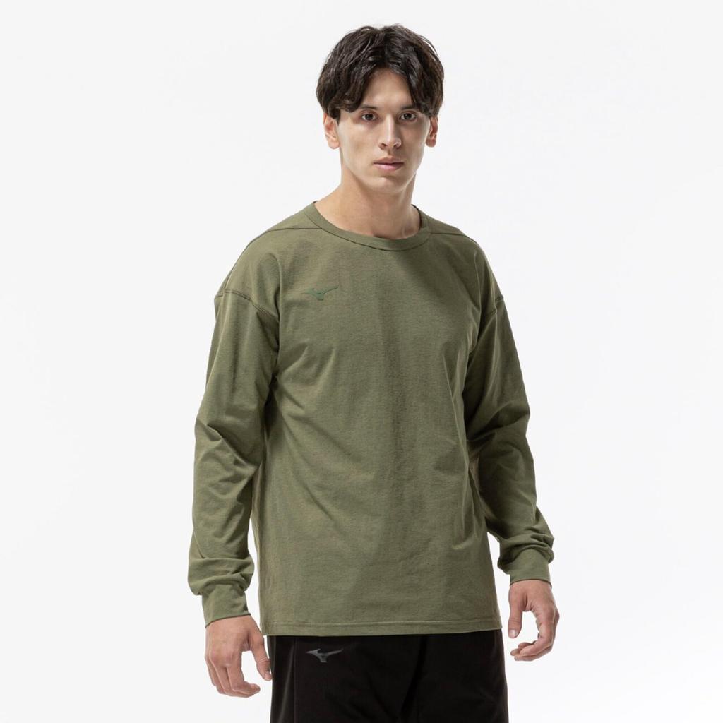 Training Wear Stretch Soft Dry UV Four Leaf XL [Mizuno] T-Shirt, Sweat-wicking, Quick-drying, Protection, 32MAD029, Men's, Green,