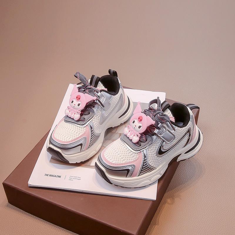 Classmate Girls Summer 2025 New Mesh Breathable Sports Mesh Shoes Girls Students Lightweight Dad Shoes