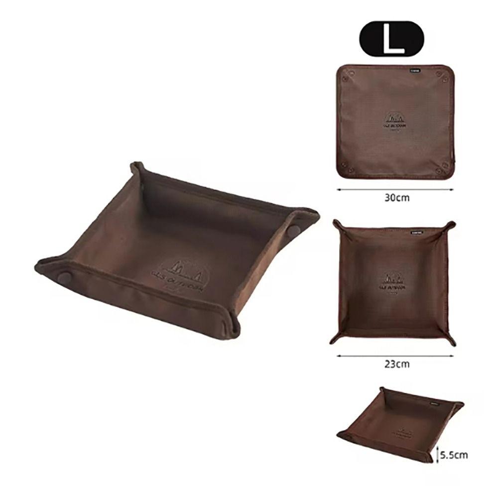 

Поднос для хранения на открытом воздухе, кожаный ящик для хранения, портативный настольный органайзер L