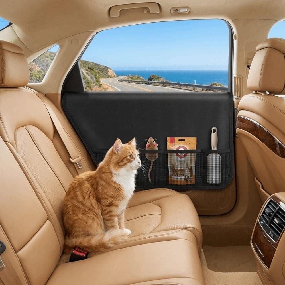 Netztaschen-Haustürabdeckung Kratzfeste Fahrzeugtürabdeckung Autotürschutz für Haustiere Hunde