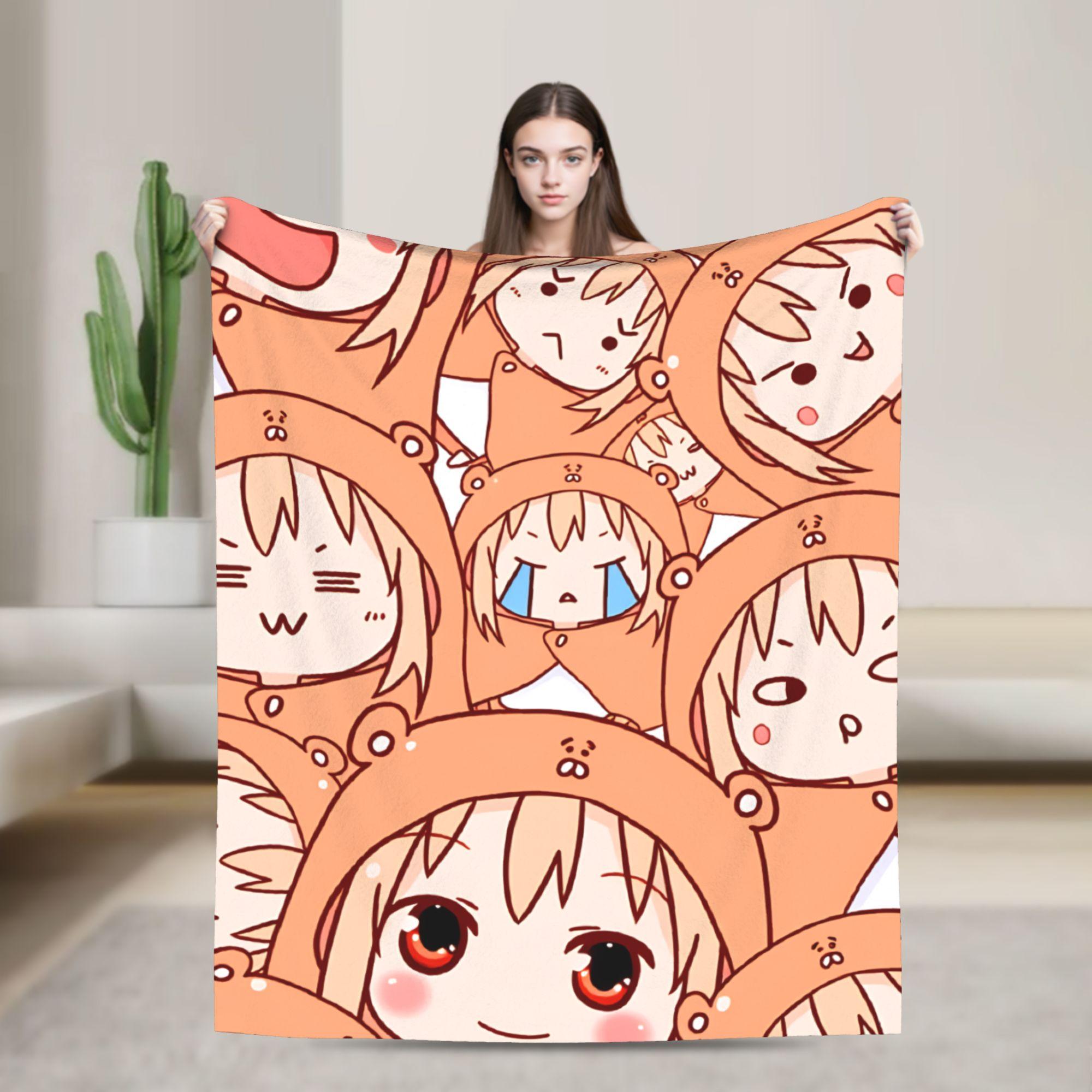 

Soft Warm BlanketsBoy Girl Picnic Himouto Umaru Chan Throw Blanket Flannel Bedspread For Outdoor Novelty Sofa Bed Cover 75x90cm