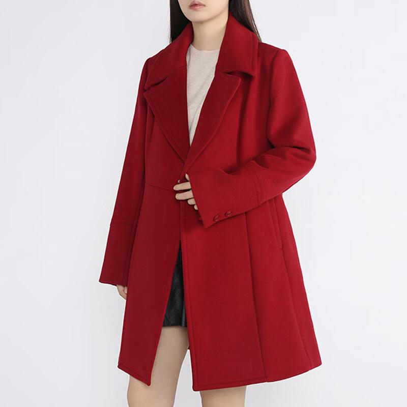 Anlom Women's Mid-Length Wool Blend Coat