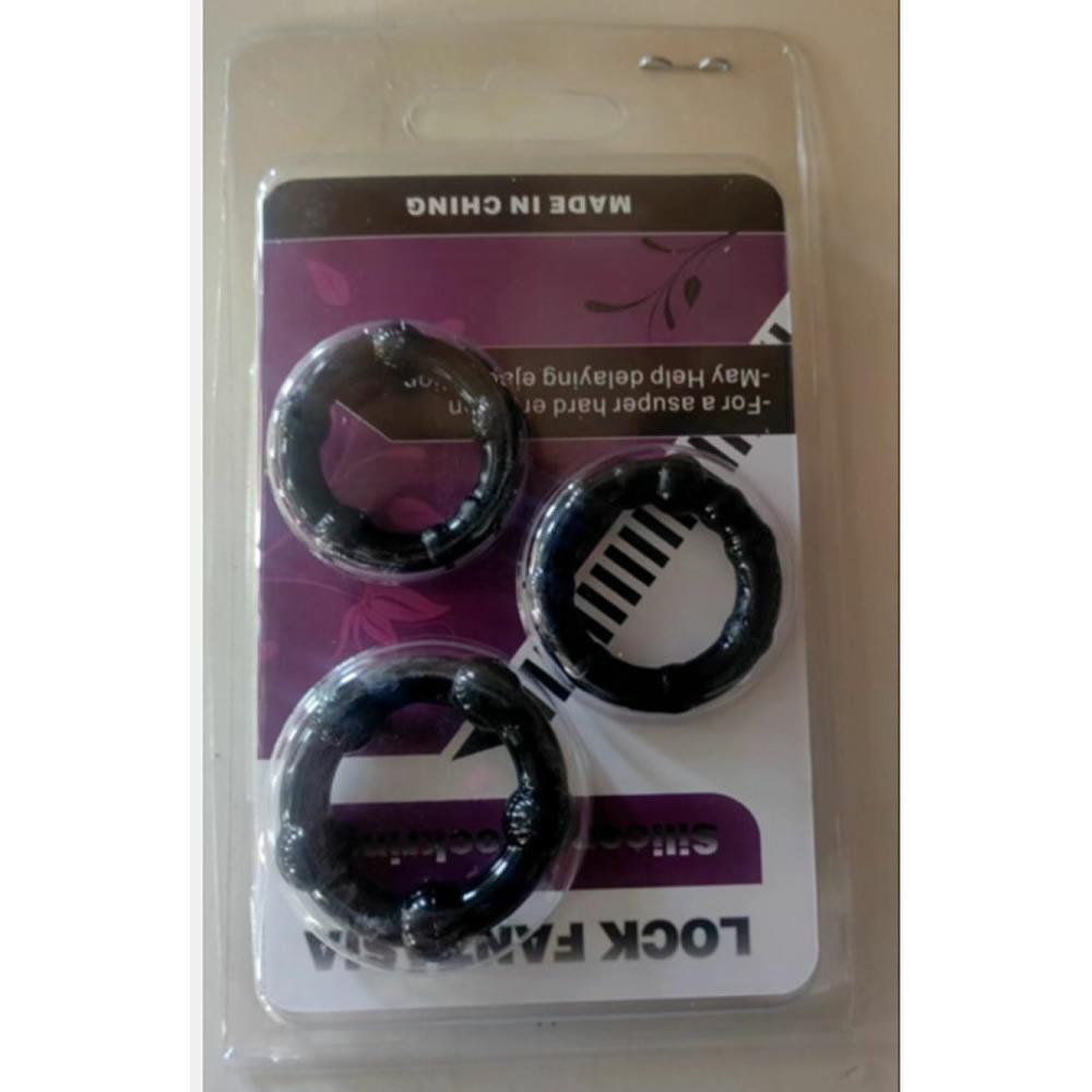 3PCS TEP Durable Penis Ring Adult Men Ejaculation Delay Doughnut Cock Rubber Rings Penis Enlargement Sex Toys for Male Sex