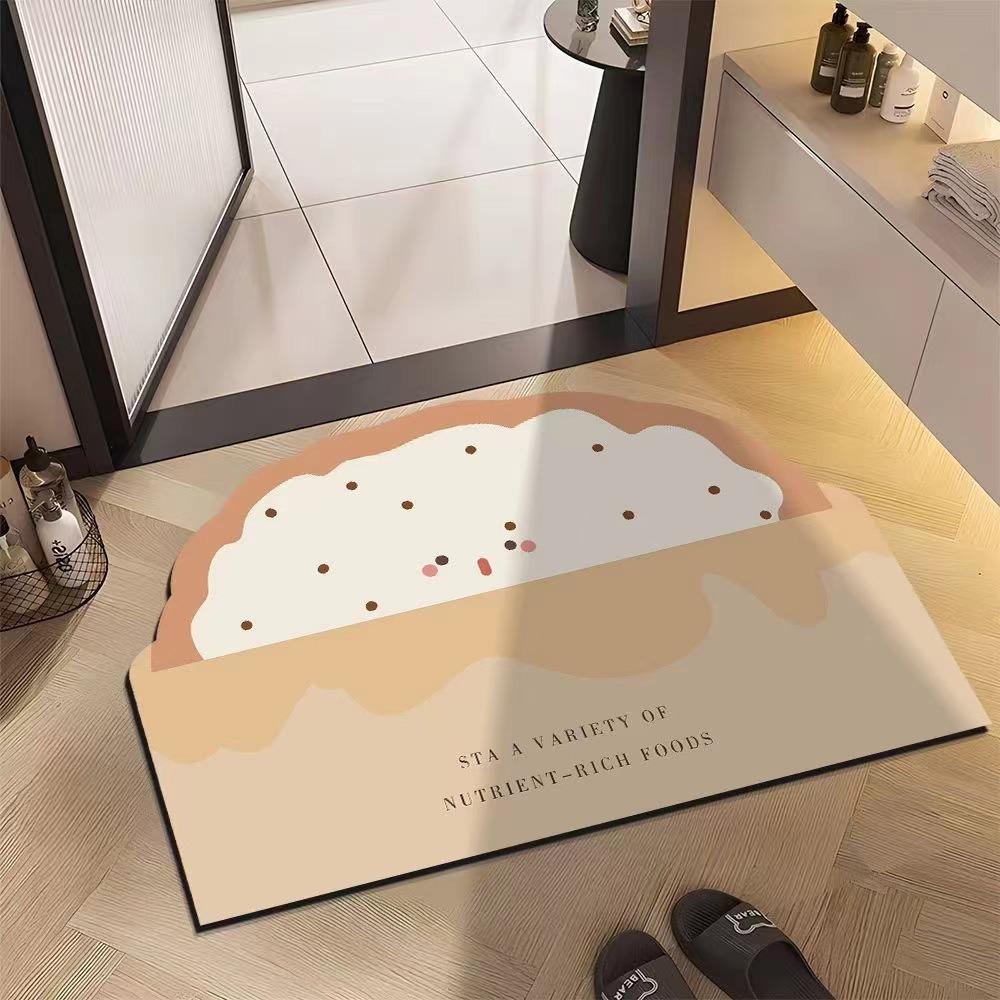 Cartoon Pattern Toilet Toilet Door Non-slip Quick Drying Mat Bathroom Floor Mat Diatom Mud Absorbent Soft Mat