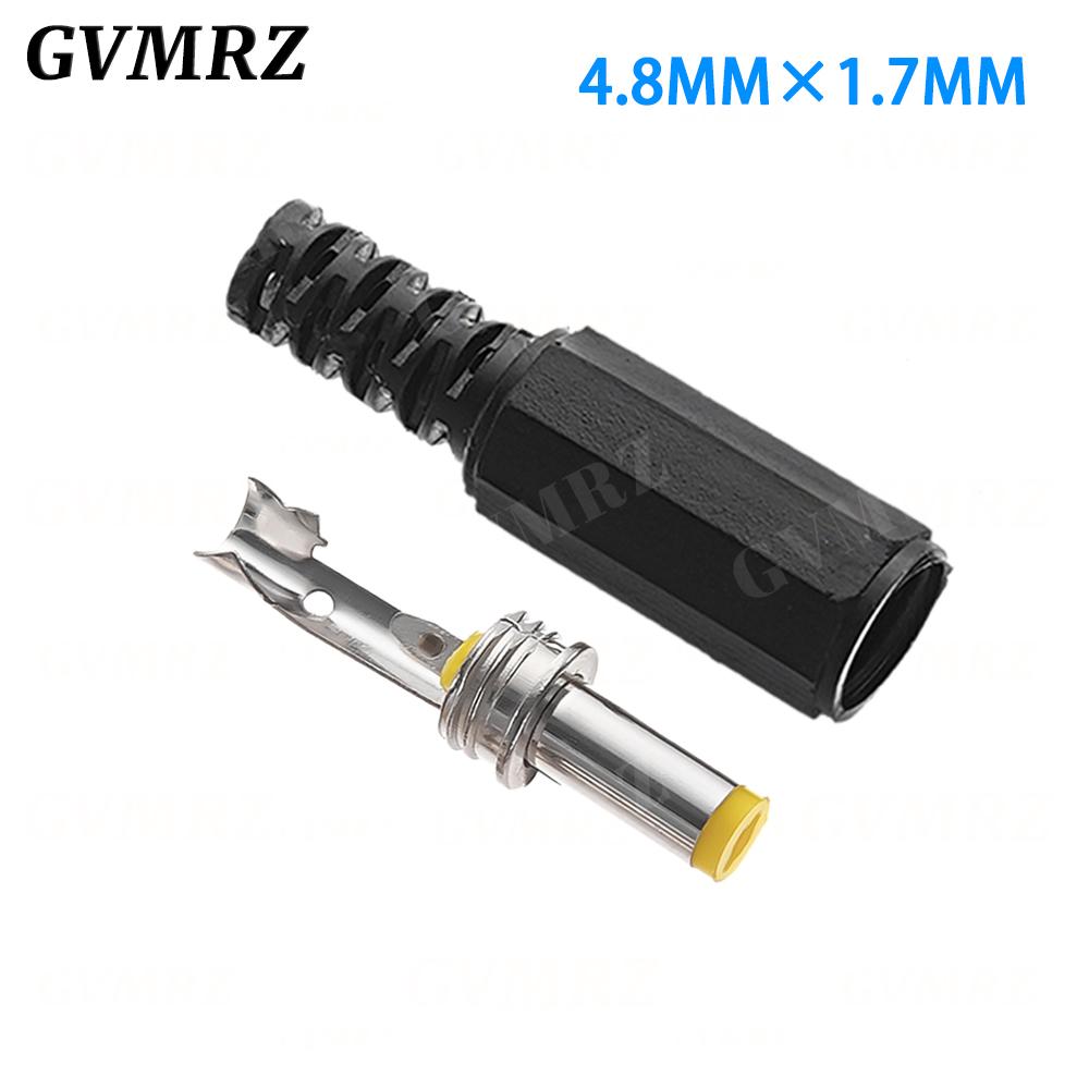 10PCS/lot  DC Power Adapter plug 5.5*2.1mm DC Plug Connector Welding Line Male Plug 5.5x2.5 4.8 1.7 1.35 0.7MM