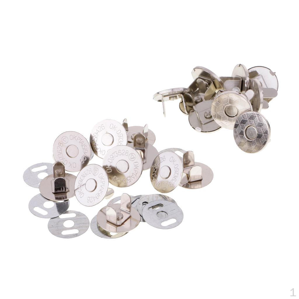 

10 Pieces/Sets Button Clasp Snaps - Purses Closures, Bags, Clothes No Tools Required 14/18mm