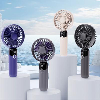 USB Wiederaufladbarer Mini Tragbarer Ventilator, 6 Geschwindigkeiten, Leichter Handventilator, Perfekt für Büro, Outdoor, Reisen und Camping