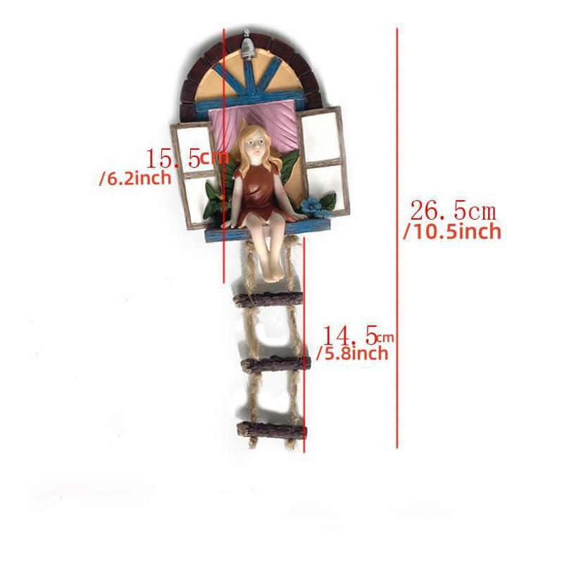 

1 шт. Декоративные украшения Волшебные ворота , изделия из смолы, украшение для дома, милый дизайн феи, подвесная веревка