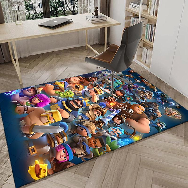 1PC Clash Royale Heroes Collage Rug Game Carpet, Floor Mat for Bedroom Living Room Entryway Rug, Home Decor Idea Gift for Christmas Birthday