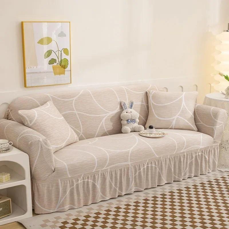 Elastischer Sofabezug für Wohnzimmer, bedruckter Sofabezug, L-förmiger Sofabezug, Möbelschutzbezug, Schlafzimmer, Heimdekoration, Couchbezug