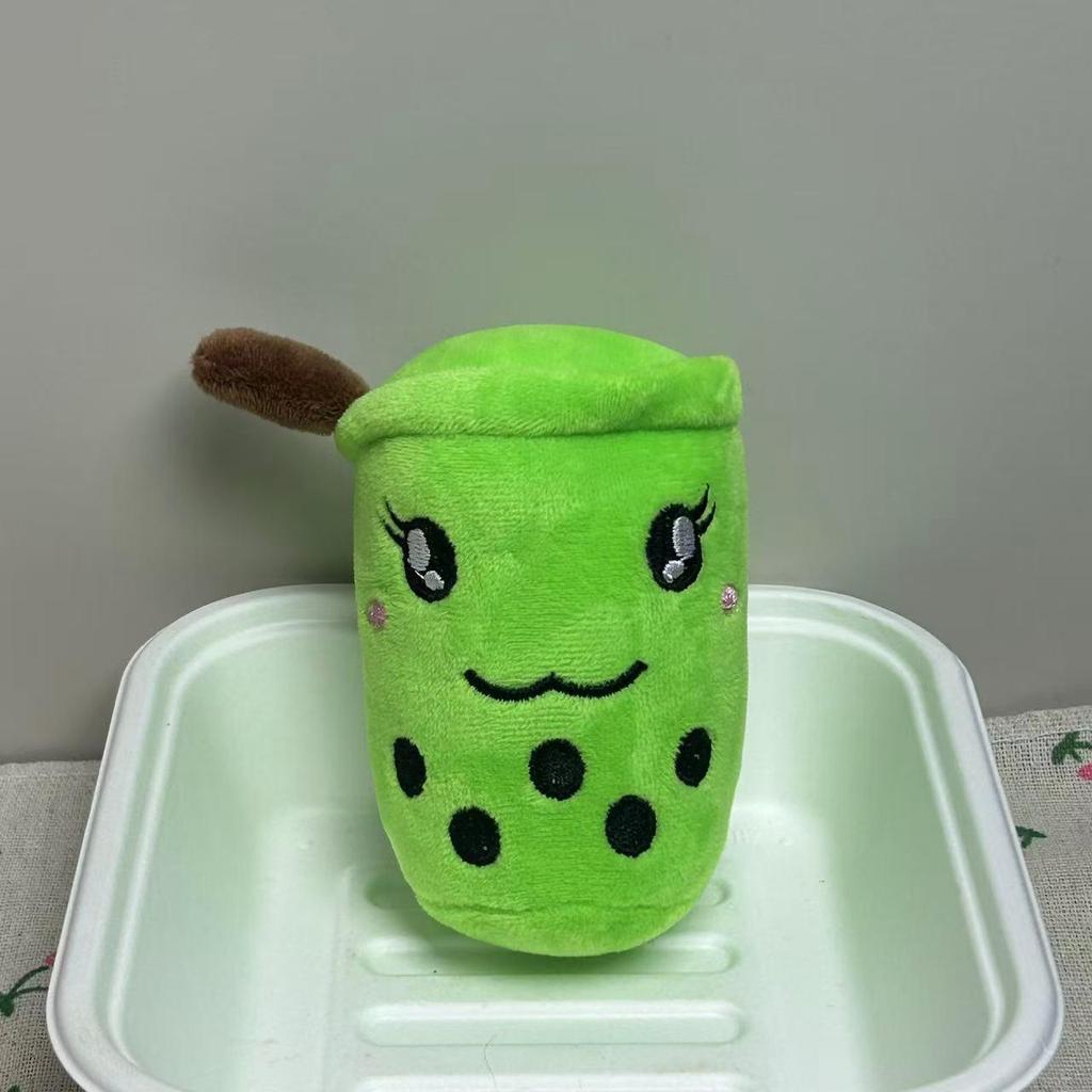 Adorable Milk Tea Cup Plush Keychain Doll