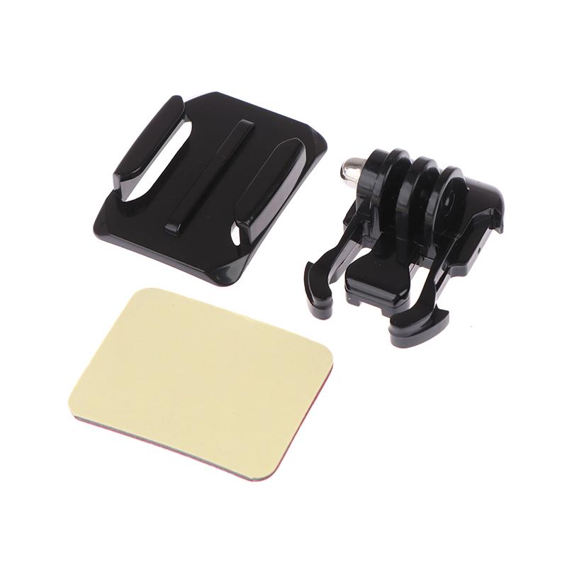 2Sets Curved Surface Base Mount With Quick Release Removable Buckle & Adhesive Stickers For 6/5/4/3+/3 Action Camera Helmet