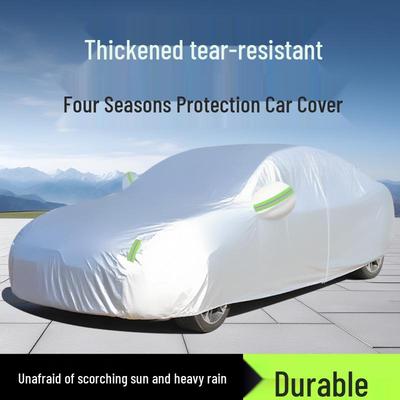 All-Season Car Cover: Snow, Sun, Rain, Heat Protection - Thickened Universal Full Exterior Shield