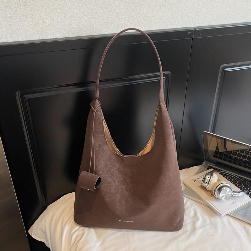 

Retro big bag women s 2025 new trendy high-value fashion shoulder bag large-capacity commuter tote bag