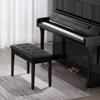 Duet Piano Keyboard Bench Storage Padded Seat Wooden Vanity Bookcase Stool