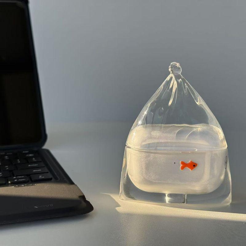 

3 Not Easy to Get Gray 4 Noise Reduction Ordinary Version 1/2 A Small Goldfish Earphone Case Garbage Bag Second Generation Protective Cover Cases Airpods3 Transparent