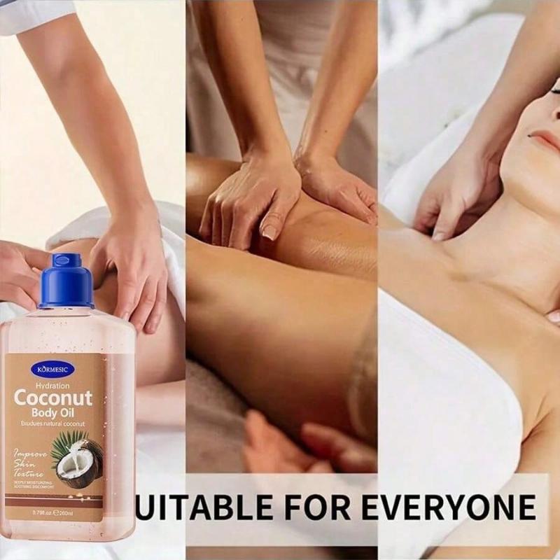 Natural Coconut Body Oil for Skin Hydration Deep Moisturizing Nourishing Dry Skin Care 24hr Long Lasting Coconut Oil for Body