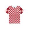 Heren Grid Alphabet Korte Mouw Rood VN0A54IDY0W