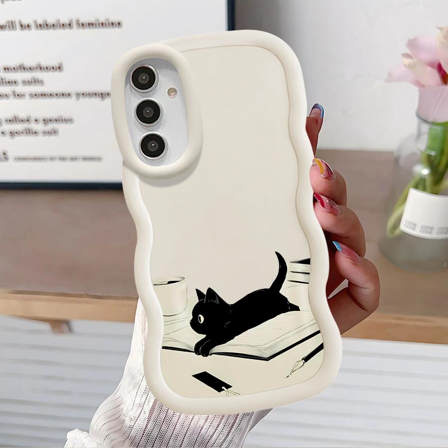 Süße Katzen Hülle für Samsung Galaxy A52 A15 A12 A13 A14 A16 A11 A21s Weiche Handyhülle A06 A05 A53 A04 A22 A23 A33 A03