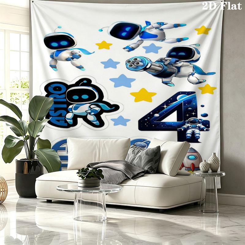 ASTRO BOT Custom Name Wall Tapestry Aesthetic Wall Hanging Printed Fabric Blanket Decorative Tapestries for Bedroom Living Room Home Decor