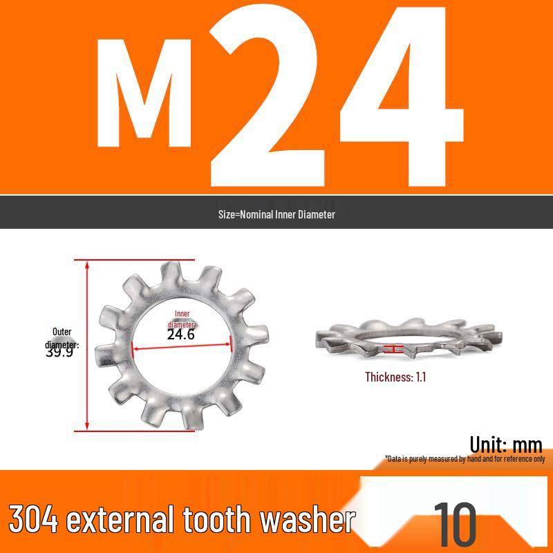 Iron Serrated Locking Washer Set with Anti-Loosening Shims