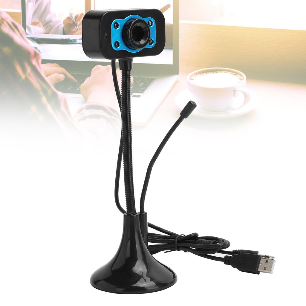 Camera USB Video Webcam DriveFree Manual Focus Adjustment with External Microphone