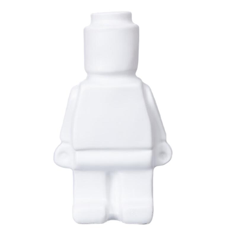 

Modern Interior Decoration Good Robot Vase Indoor Flower Pot Office Desk Decoration White белый