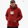 Unisex Fleece Hoodie Oversized Casual Warm Pullover Sweatshirt Daily Wear In Black Olive Pink Red Teal Navy Yellow