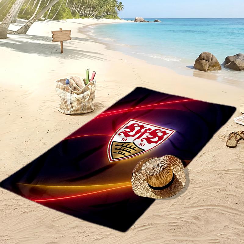 VfB Stuttgart Fußball Druck Strandtuch, Großes Weiches Schnelltrocknendes Handtuch für Strand Camping Schwimmen