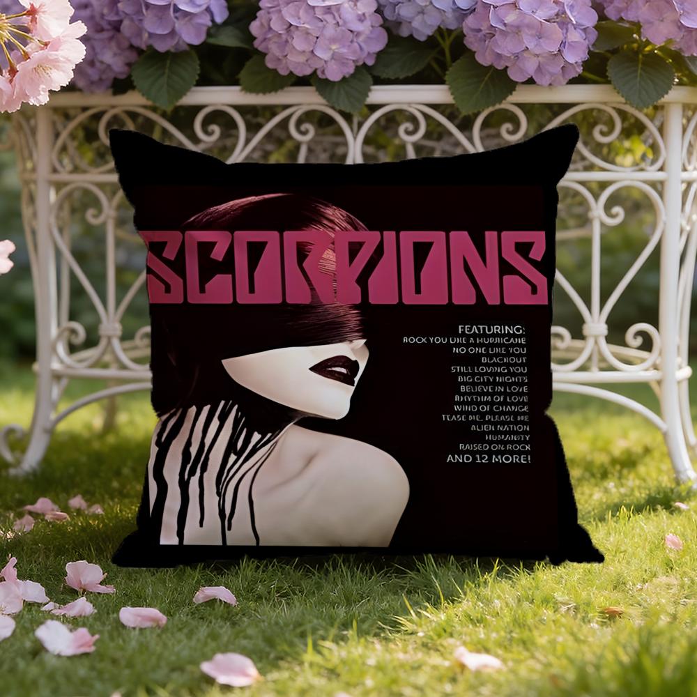 S-ScorpionsS Band Cushion Cover Home & Car Dual-Scene Pillow Cover: Reversible for Premium Comfort