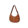 MLB Monogram Series Boston Red Sox Vintage Floral Print Zipper Closure Shoulder Bag Unisex Shoulder Bag Brown 3ABQL012N-43BRS