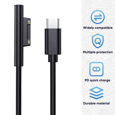 USB Type C Power Supply PD Fast Charger Adapter Cable USB C Power Fast Charger Cable for Microsoft Surface Pro