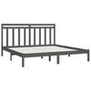 Solid Wood Bed Gray 200x200 cm