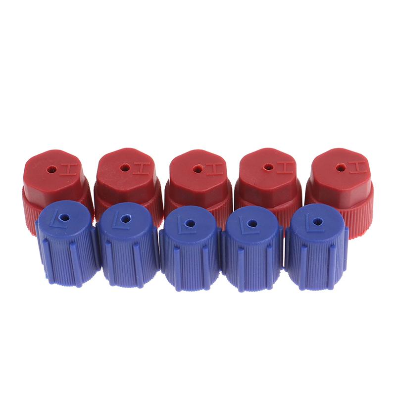 5 Pairs, M8*1 M10*1 A/C Service Port Valve Adapter Dust Cap