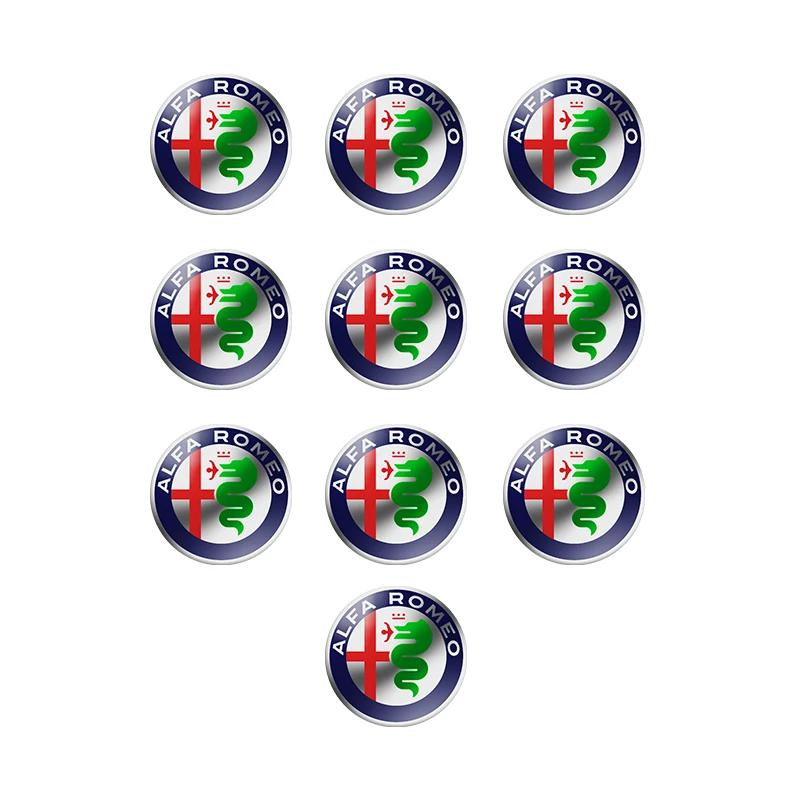 For Alfa Romeo Giulietta GT 159 147 156 Mito Brera Giulia F1 Stelvio Volante 11mm 14mm Aluminium Metal Car Key Emblem Sticker